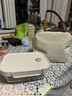 希樂(lè )扣Cilock玻璃飯盒上班族帶飯可微波爐加熱碗密封便當盒保鮮盒 長(cháng)三隔帶包 曬單實(shí)拍圖