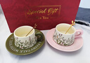 造物豬咖啡杯套裝禮盒杯子對杯輕奢高級訂婚結婚新婚禮物送新人新娘閨蜜 新婚咖啡對杯+對碟+對勺+祝福賀卡 曬單實(shí)拍圖
