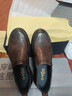 金利來(lái)（Goldlion）男鞋男士休閑鞋時(shí)尚商務(wù)舒適套腳休閑皮鞋G506310110AAB黑-42碼 曬單實(shí)拍圖