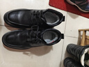 奧康（Aokang）冬季新款男鞋棉鞋加絨保暖商務(wù)休閑皮鞋厚底通勤真皮高幫鞋 黑色 加絨 1253014029B 41 曬單實(shí)拍圖
