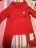 威爾貝魯（WELLBER）兒童保暖內衣套裝新款全棉紅系秋衣秋褲保暖打底衫中大童新年套裝 紅色 【中小童款】 140 【推薦身高135-145cm 曬單實(shí)拍圖