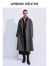 UR2025冬季新款女裝高智感格雷系雙排扣大衣外套UWM150069 淺卡其 M 曬單實(shí)拍圖
