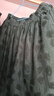 絲柏舍2026春裝女復古中長(cháng)裙高腰寬松裙子綠色顯瘦洋氣半身裙 曬單實(shí)拍圖