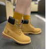 添柏嵐（Timberland）男女同款秋冬季新款鞋踢不爛大黃靴情侶戶(hù)外防水高幫馬丁靴 黃色高幫 41 曬單實(shí)拍圖