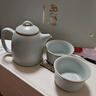 周澤堂[新年禮物] 天青汝窯 秦權壺3件套 景德鎮整套茶壺高檔茶具禮盒 曬單實(shí)拍圖