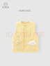 乖奇熊【夾棉加厚】嬰幼兒馬甲秋冬男女寶寶外出背心外套兒童保暖上衣服 粉黃 90 曬單實(shí)拍圖