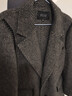 ELLE綿羊毛駱駝絨廓形毛呢西裝外套女2025冬季新款高級感寬松西服 中灰 M 曬單實(shí)拍圖