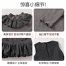 班喜迪女童連衣裙冬裝新款女寶寶公主裙周歲禮服套裝加絨兒童洋氣背帶裙 灰色 110 曬單實(shí)拍圖