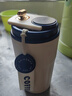 智能顯溫316不銹鋼高顏值保溫杯提繩隨行杯子 商務(wù)便攜辦公咖啡杯 316【顯溫款】白色藍蓋 曬單實(shí)拍圖