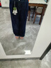 夢(mèng)舒雅女褲商場(chǎng)同款中性原色牛仔褲防掉色丹寧藍高腰闊腿褲垂墜感褶皺褲 曬單實(shí)拍圖