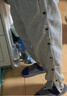 晴碧琳 運動(dòng)排扣褲男 全開(kāi)扣紐扣寬松潮骨折術(shù)后穿束腳長(cháng)褲側開(kāi)訓練籃球 灰色【加絨款】 XL 碼丨140-160斤 曬單實(shí)拍圖