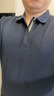 羅蒙含桑蠶絲T恤男秋冬新款中青年P(guān)OLO領(lǐng)純色打底t恤衫 7T129514藏青色 【長(cháng)袖款】 L (175)  (建議135-150斤) 曬單實(shí)拍圖