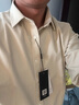 杉杉【純棉燈芯絨】襯衫男長(cháng)袖休閑商務(wù)磨毛易打理高端襯衣 米黃色 40 曬單實(shí)拍圖
