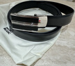 萬(wàn)寶龍MONTBLANC 牛皮板扣自動(dòng)扣黑色單面腰帶皮帶3cm 118421新年禮物 曬單實(shí)拍圖
