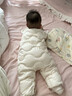 G.duck童裝2025嬰幼兒羽絨背帶褲男女童小寶寶輕薄三防保暖連體外穿 白色 90 cm 曬單實(shí)拍圖