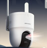 ?？低暎℉IKVISION）4G監控攝像頭家用室內外終身免費流量魚(yú)塘360度無(wú)死角手機遠程全彩帶夜視監控器 1000萬(wàn)雙攝丨人形追蹤 128G內存卡+?？惦娫?曬單實(shí)拍圖