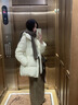 美力城【檀健次同款】時(shí)尚輕暖抽繩收腰連帽鵝絨羽絨服女上衣外套019 曬單實(shí)拍圖