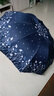 雨傘雙人加大雨傘晴雨兩用加固黑膠復古防曬遮陽(yáng)傘印花圖案 十骨黑膠晴雨傘玫瑰【藏青色】 曬單實(shí)拍圖