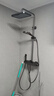 海爾（Haier）家用淋浴花灑全套裝 鋼琴按鍵增壓噴槍智能數顯大置物SL5427 曬單實(shí)拍圖