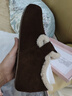 他她（TATA）2025年秋休閑鞋勃肯鞋女時(shí)尚包頭拖鞋新款 4XN03啡色（絨） 38 曬單實(shí)拍圖