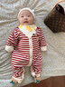 優(yōu)奇嬰兒秋冬連體衣喜慶寶寶冬裝超萌可愛(ài)嬰幼兒衣服保暖毛衣外出哈衣 紅色 66cm 曬單實(shí)拍圖