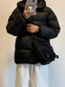 京多夢(mèng)加厚短款獨特好看外套女2026春季新款連帽小個(gè)子面包棉服 黑色 M （85-105斤） 曬單實(shí)拍圖