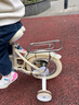 貝琦童兒童自行車(chē)2-3-4-5-6-7-8-9歲男女孩寶寶小孩折疊腳踏單車(chē) 卡咖米【米胎】+加寬靜音輪+98裝 12寸【身高80-95厘米，約2-3歲】 曬單實(shí)拍圖