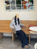 美力城暖天鵝羽絨服女裝短款極地鵝絨百搭保暖外套 銀灰色 M 曬單實(shí)拍圖