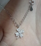 珍尚銀中國黃金四葉草銀項鏈女款女士生日情人節禮物新年送女友老婆S925 曬單實(shí)拍圖