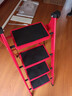 華愷之星梯子家用人字梯子折疊梯凳多功能登高梯爬梯TZ57紅四步 曬單實(shí)拍圖