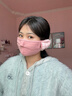 七色紡保暖口罩女秋冬季防風(fēng)防寒護耳口罩女士電動(dòng)車(chē)騎行面罩 粉色 曬單實(shí)拍圖
