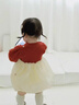 G.DUCK HELLO小黃鴨女寶寶洋裝公主裙子春秋冬嬰兒周歲禮服嬰兒拜年服女童新年 酒紅春秋款 90 cm 約18-24月/約20-25斤 曬單實(shí)拍圖