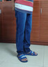 真維斯牛仔褲男秋冬季加肥加大碼寬松直筒褲運動(dòng)褲胖子肥佬休閑闊腿長(cháng)褲 深藍色【加絨】 34 曬單實(shí)拍圖