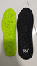 361°運動(dòng)鞋墊男女同款高彈透氣U型減震艾草抗菌防臭軟彈增高軍訓鞋墊 曜石黑/熒光綠【1.5cm】1雙裝 41-42碼 曬單實(shí)拍圖