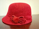 啄木鳥(niǎo)（TUCANO）羊毛禮帽女秋冬韓版優(yōu)雅蝴蝶結羊毛呢漁夫帽顯臉小氣質(zhì)保暖盆帽子 酒紅色 M (56-58cm) 曬單實(shí)拍圖