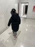 G.duck小黃鴨羽絨服兒童中長(cháng)款收腰連帽女童中大童加厚外套免洗防水童裝 黑色 中長(cháng)款羽絨服 120 -建議身高110-120cm 曬單實(shí)拍圖