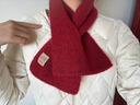 蘇木佰針織毛線(xiàn)純色圍巾女2025新款秋冬季紅色交叉窄款小圍脖百搭保暖潮 紅色 【16*80cm】 曬單實(shí)拍圖