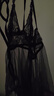 臻媚睡衣女情趣內衣吊帶純欲睡裙丁字褲套裝家居服夫妻調情 黑色 9003 曬單實(shí)拍圖