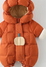 G.duck嬰兒羽絨棉服保暖連體衣2025冬季外出服寶寶南瓜哈衣新生兒衣服 桔色 加厚  預售款 90 身高72-82cm  建議9-13個(gè)月 曬單實(shí)拍圖