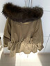 恒源祥海寧派克服女可拆卸獺兔毛內膽2024冬季新款小個(gè)子短款皮草外套女 軍綠色 M 90-115斤 曬單實(shí)拍圖