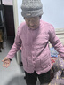 貓人（MiiOW）媽媽冬裝羊毛填充保暖衣女加絨加厚老人媽媽羊毛開(kāi)衫棉衣套裝內穿 粉色【羊毛填充貼片發(fā)熱】 4XL 建議115-135斤 曬單實(shí)拍圖