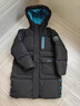 鴨鴨兒童羽絨服男童女童中大童長(cháng)款加厚初中生加絨外套 黑色 140 曬單實(shí)拍圖
