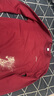 TEEK馬年本命年衣服重磅純棉男士衛衣國潮酒紅色生肖印花拜年喜慶外套 【常規款】YW2933酒紅色 3XL 曬單實(shí)拍圖