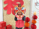 接運貓馬年新春龍舟舞龍瑞醒醒獅頭手工diy兒童制作材料包幼兒園紙殼盒 瑞醒醒獅頭-紅獅 曬單實(shí)拍圖