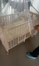 ANGI BABY嬰兒床實(shí)木無(wú)漆多功能寶寶床新生兒可移動(dòng)搖床可拼接加長(cháng)兒童床 曬單實(shí)拍圖