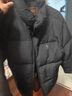 與狼共舞【209G重磅】羽絨服男士四級防水立領(lǐng)25冬季新款鎖溫面包服外套男 黑色 L (175)含絨量：185G 曬單實(shí)拍圖