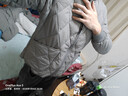 加絨加厚內膽棉衣男秋冬內穿保暖棉襖初高中學(xué)生校服神器羽絨棉服 灰色 2XL 140-160斤 曬單實(shí)拍圖