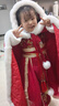 小豬班納（PEPCO）漢服女童披風(fēng)斗篷加絨小女孩中國風(fēng)兒童拜年服古風(fēng)冬季 披風(fēng) 130 曬單實(shí)拍圖