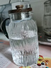 八璽（BAXI）玻璃壺耐高溫家用冷水壺涼水壺果汁壺花茶壺扎壺泡茶壺單壺大容量 胡桃木紋蓋涼水壺（可明火） 1.5L 玻璃壺 可明火/電陶爐加熱 曬單實(shí)拍圖