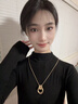 顏如飾金色多層纏繞圓環(huán)吊墜長(cháng)項鏈女2026新款秋冬毛衣鏈大氣高檔高級感 L2680金色纏繞毛衣鏈 曬單實(shí)拍圖